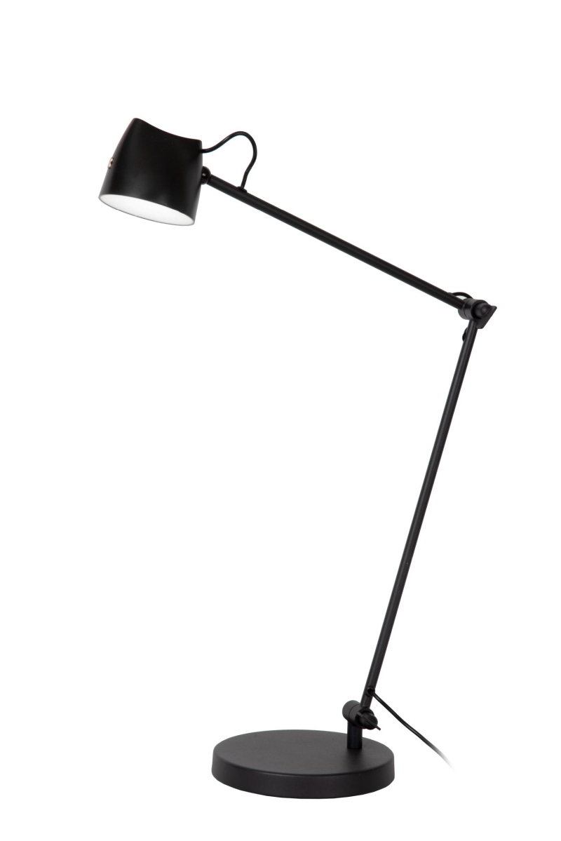 Lucide MILNE - Floor reading lamp - LED Dim. - 1x8W 2700K - Black